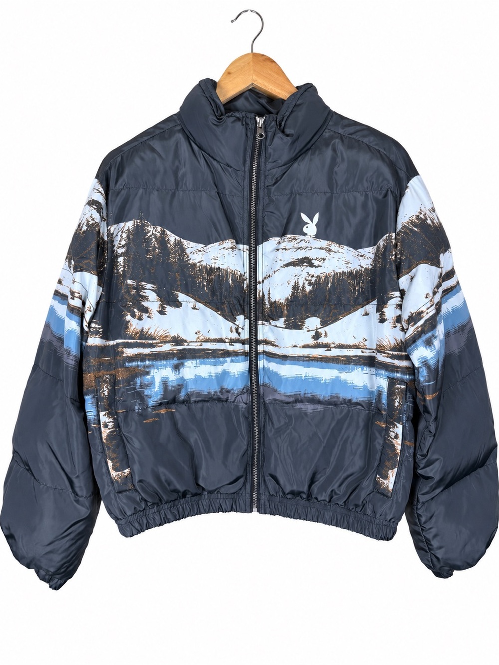 Playboy by PacSun Mountain Landscape Puffer Jacket XS/S
